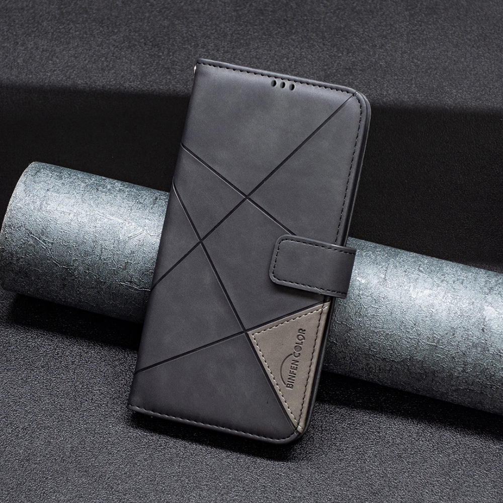 BINFEN könyvformájú tok a Xiaomi Redmi 17 4G/5G-hez – fekete