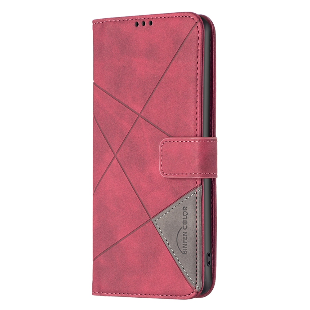 BINFEN könyvformájú tok a Xiaomi Redmi 17 4G/5G-hez – piros