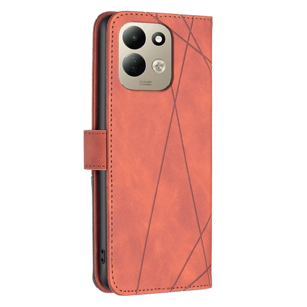 BINFEN könyvformájú tok a Xiaomi Redmi 17 4G/5G-hez – barna