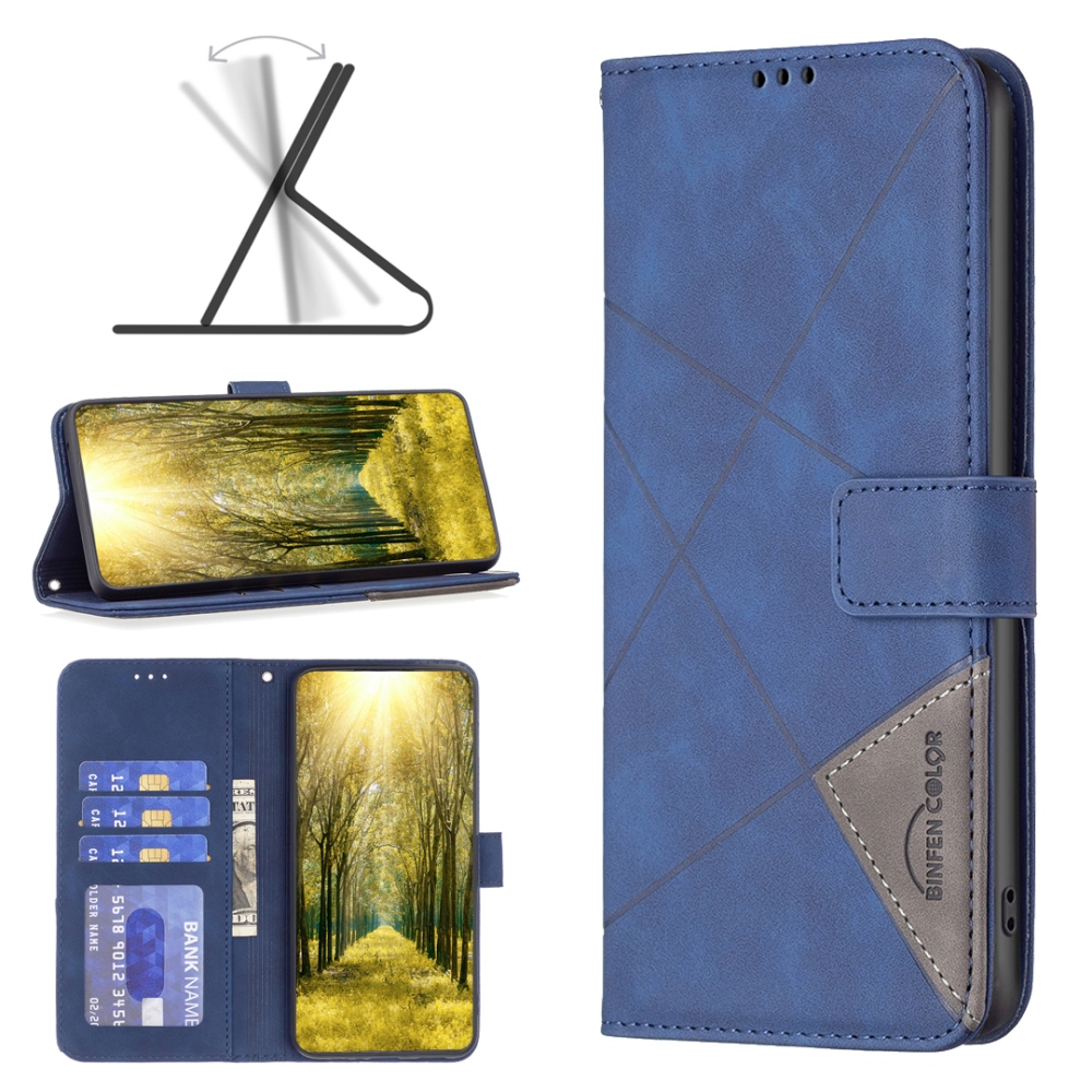 BINFEN könyvformájú tok a Xiaomi Redmi 17 4G/5G-hez – kék