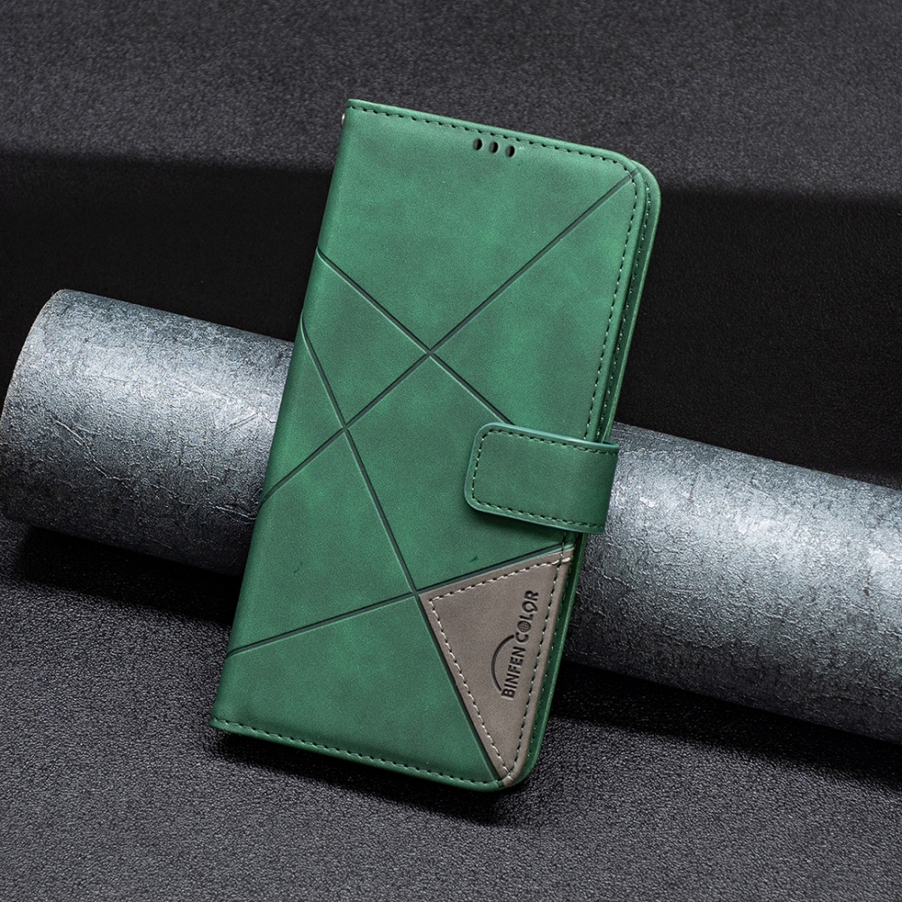 BINFEN könyvformájú tok a Xiaomi Redmi 17 4G/5G-hez – zöld