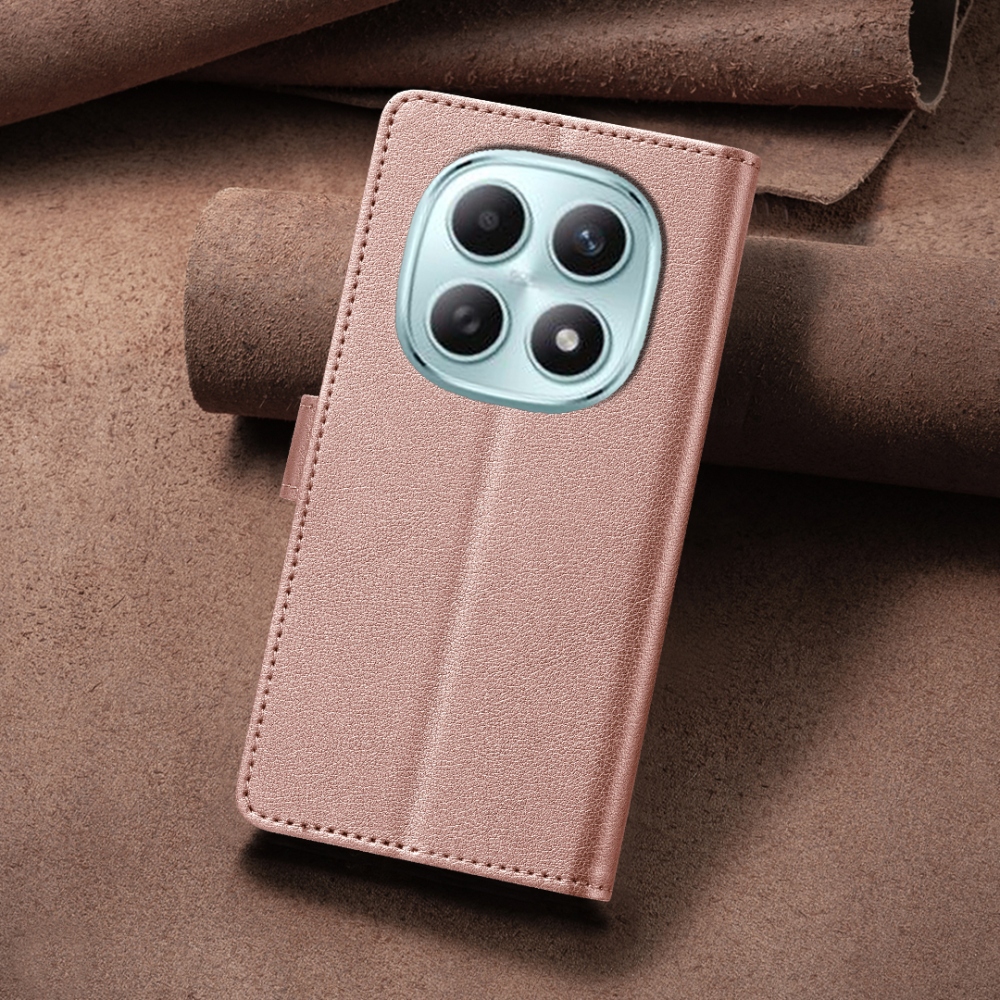 BINFEN könyv tok Xiaomi Redmi Note 15 Pro 4G - rózsaarany színben