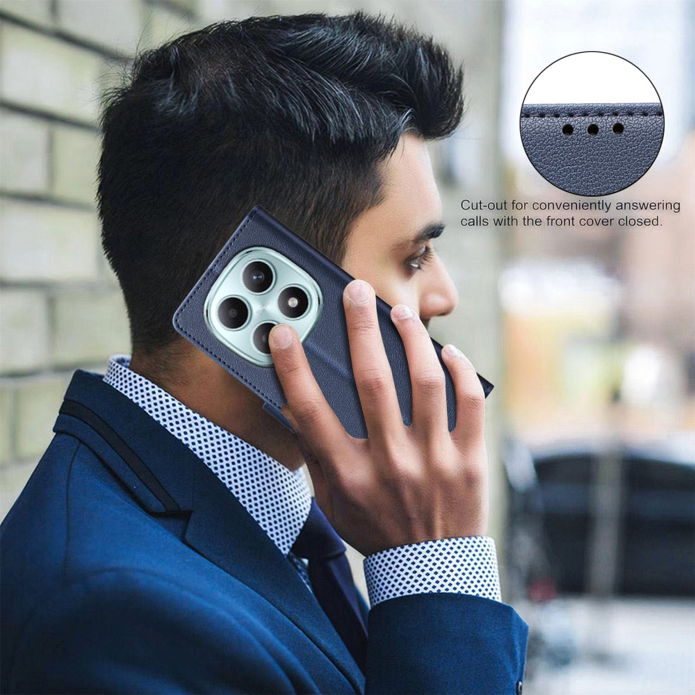 BINFEN könyv tok Xiaomi Redmi Note 15 Pro+ 5G/Xiaomi Poco M8 Pro 5G - kék