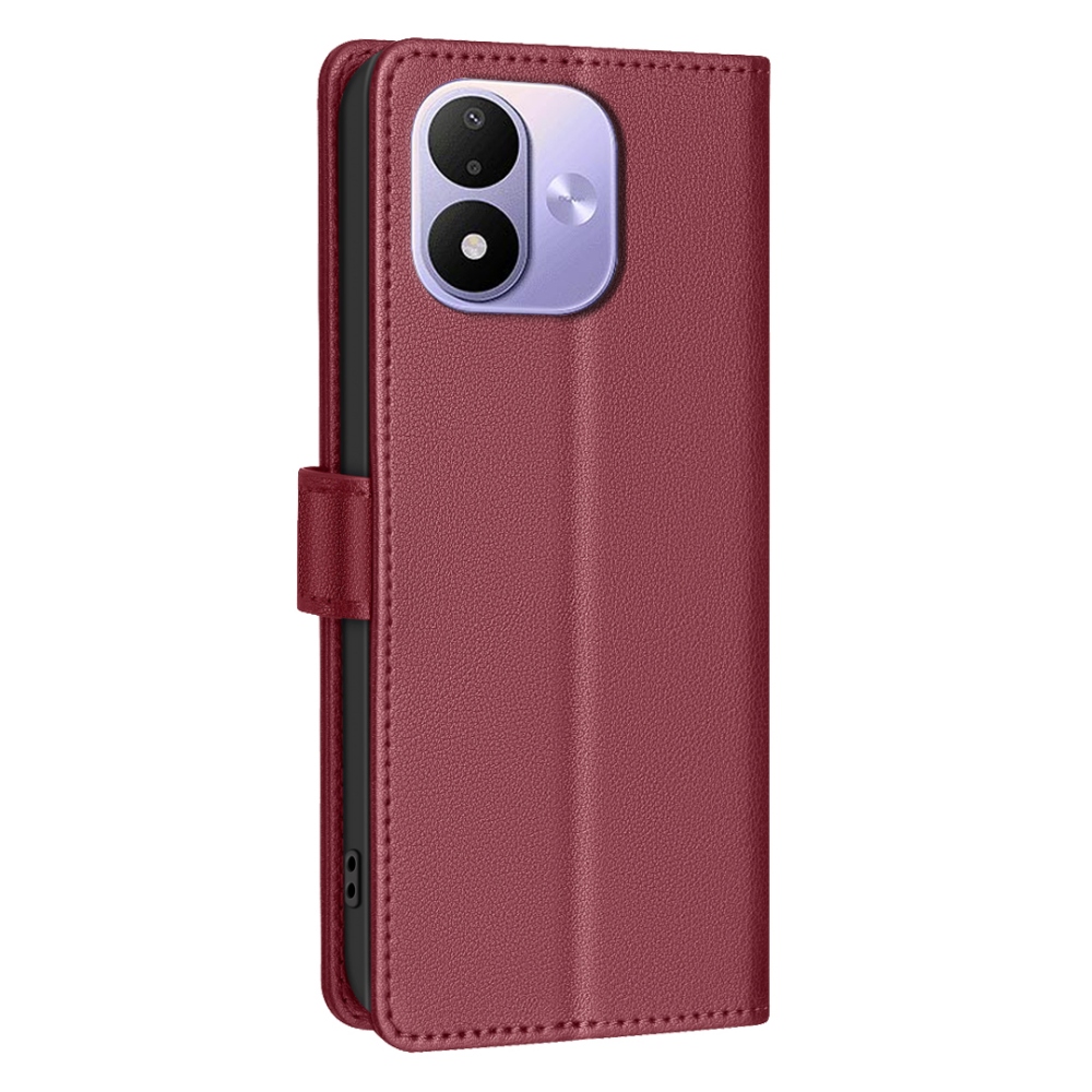 BINFEN könyvformájú tok a Xiaomi Redmi Note 17 Pro 5G-hez – piros