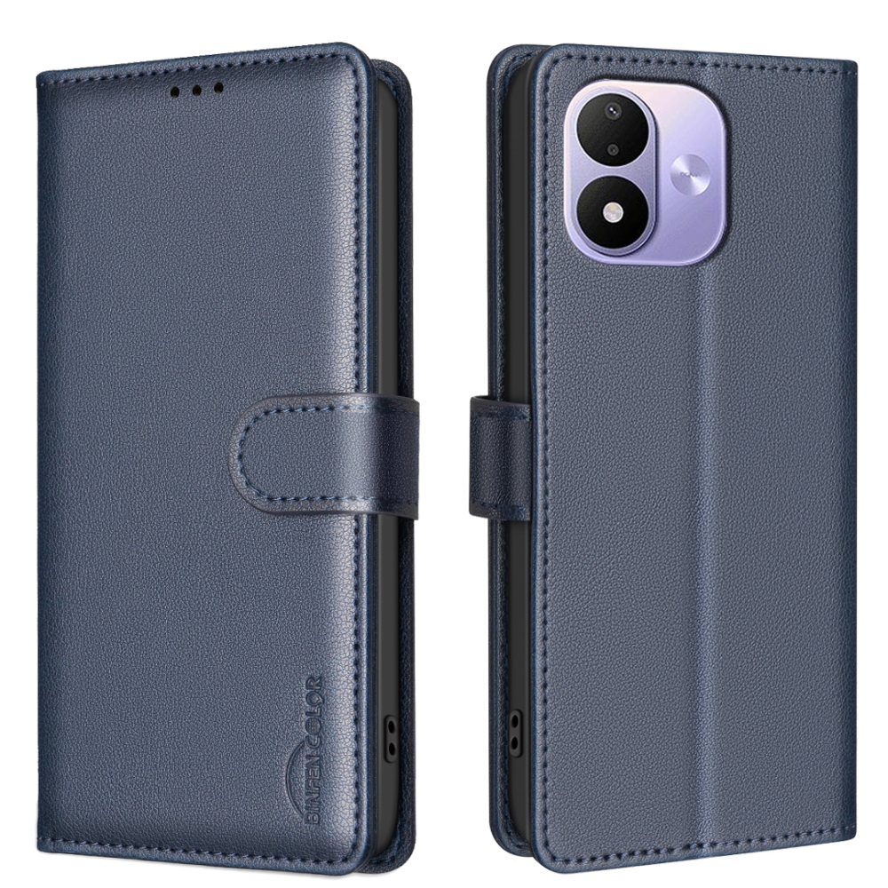 BINFEN könyvformájú tok a Xiaomi Redmi Note 17 Pro 5G-hez – kék