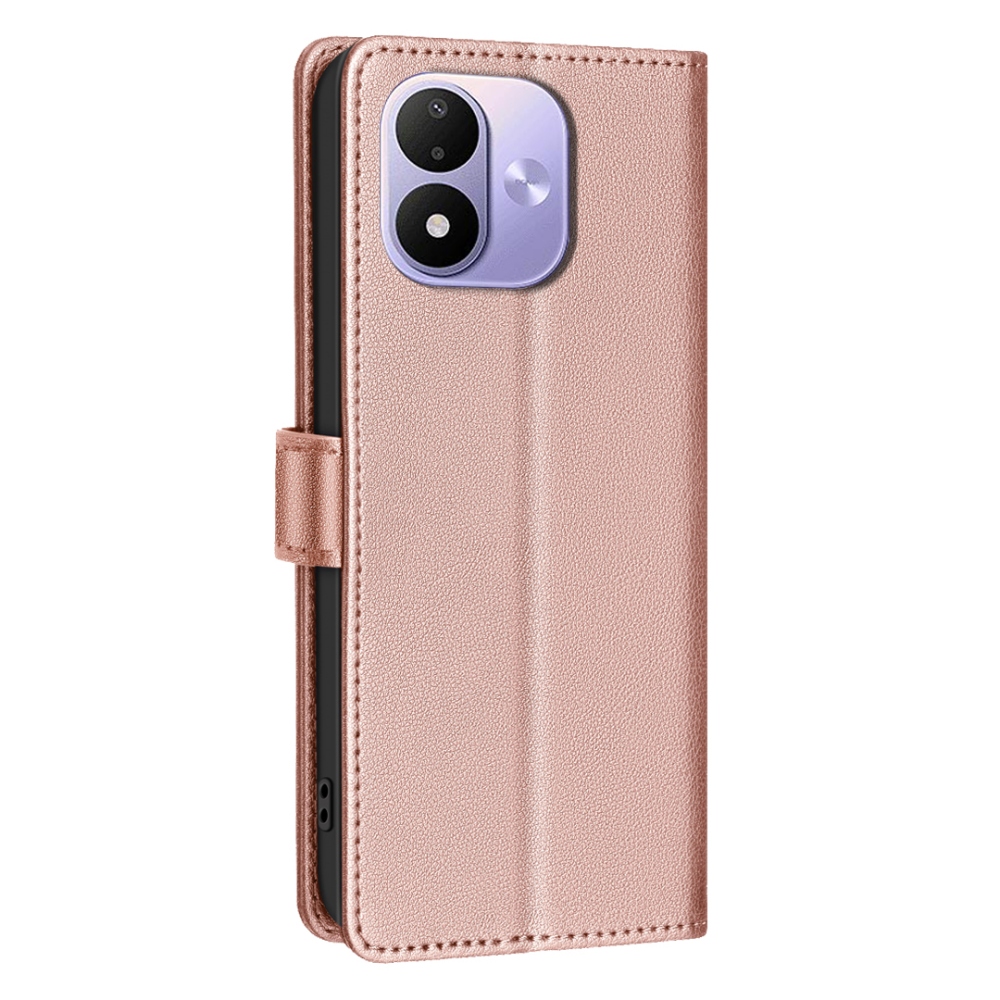 BINFEN könyvformájú tok a Xiaomi Redmi Note 17 Pro 5G-hez – rózsaszín-arany