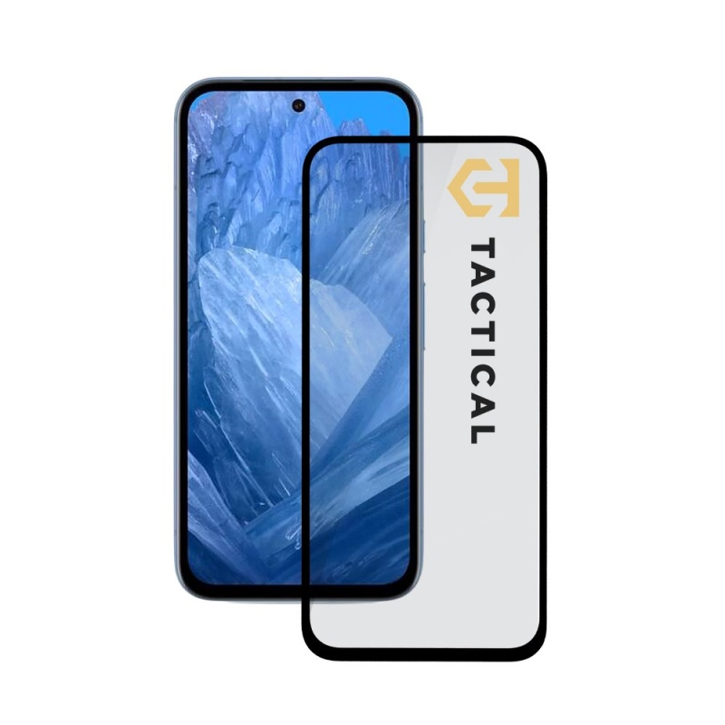 Taktikai üvegpajzs 5D üveg a Google Pixel 8a fekete változatához