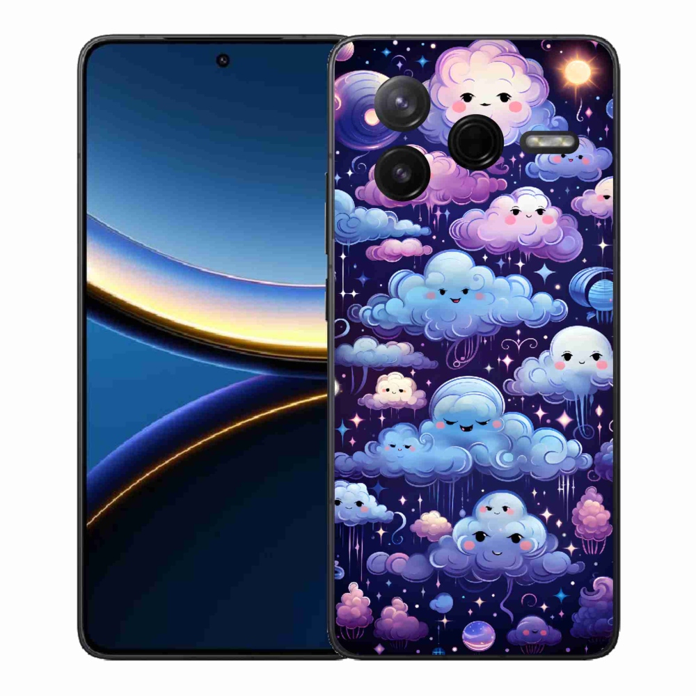 Gél borítás mmCase a Xiaomi Poco F7 Pro számára - felhők