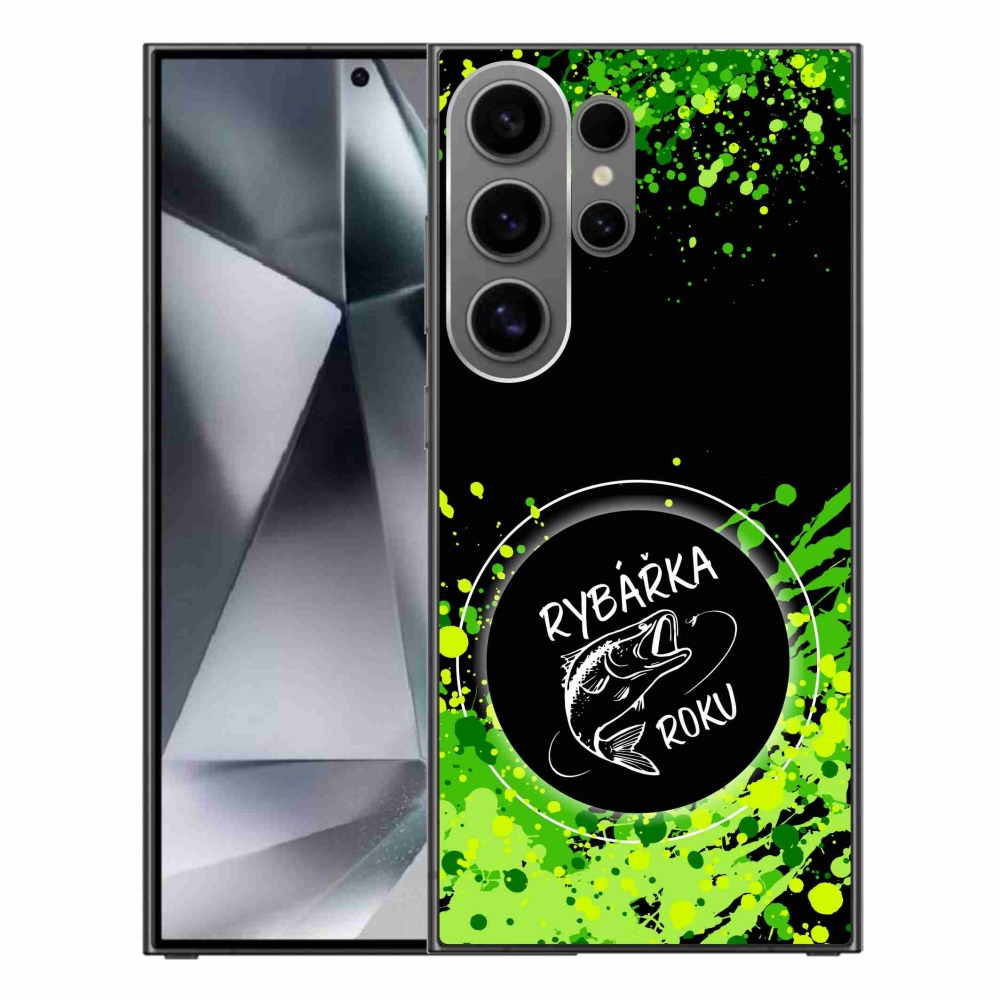 Zselés borítás mmCase Samsung Galaxy S24 Ultra - Az év halászának fekete háttere