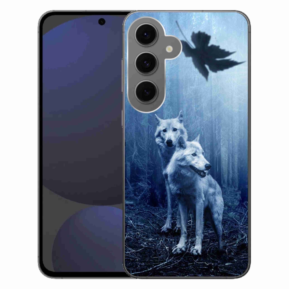 Zselés borítás mmCase Samsung Galaxy S24 FE - farkasok az erdőben