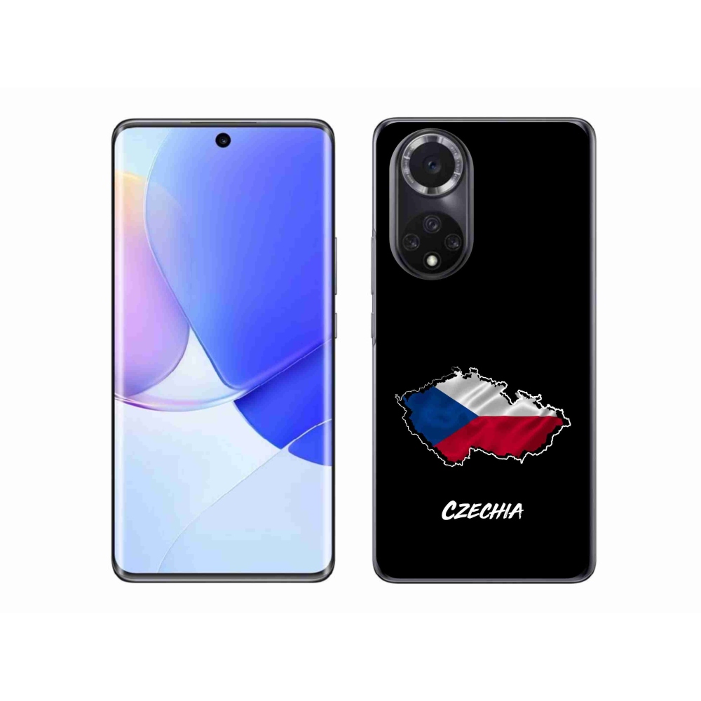 Zselés borító mmCase a Honor 50-hez - Csehország fekete háttérrel