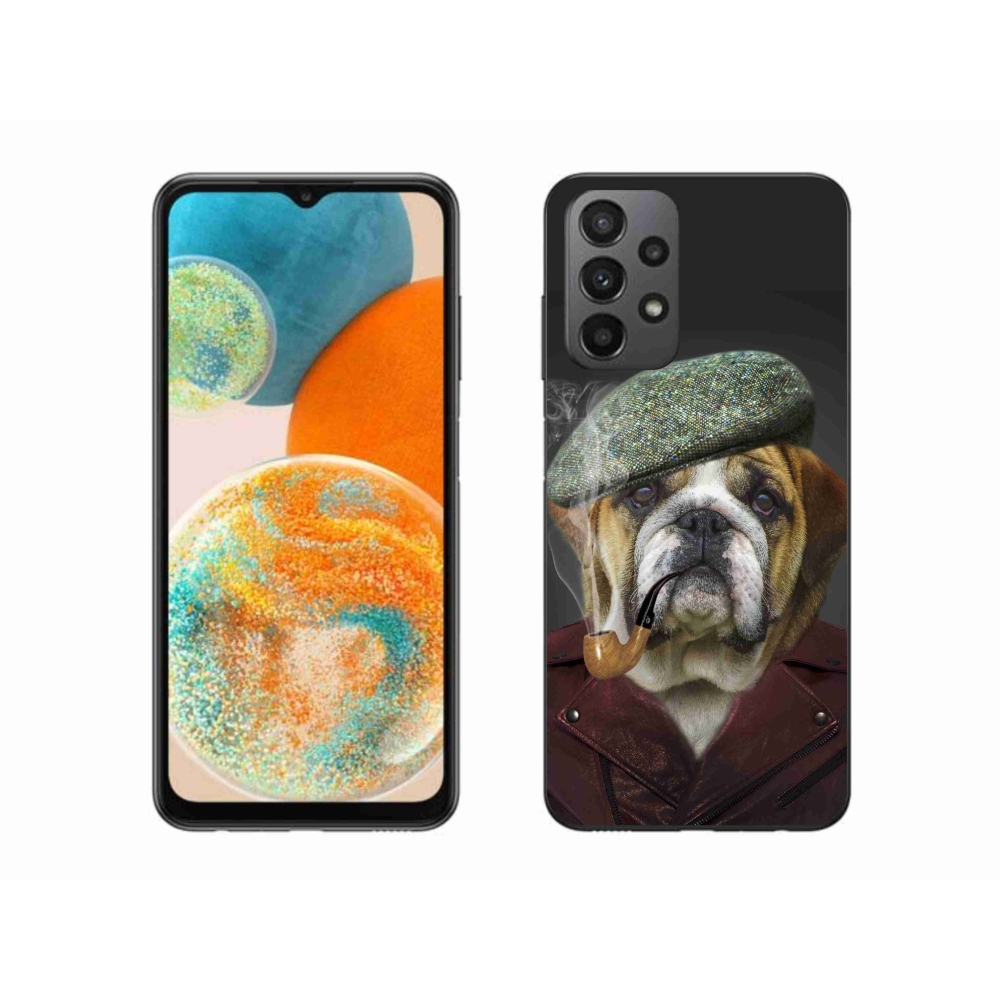 Gél borítás mmCase Samsung Galaxy A23 4G/5G - kutya csővel