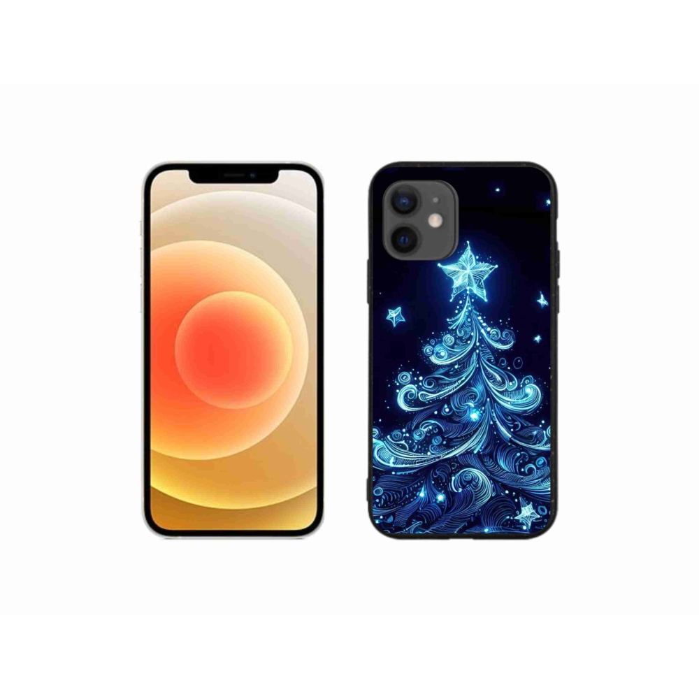 Gél borítás mmCase iPhone 12 mini készülékhez - neon karácsonyfa 4
