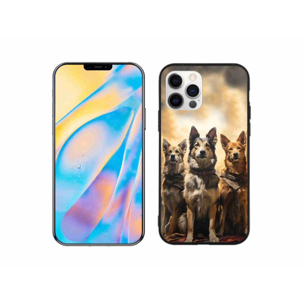 Zselés borítás mmCase iPhone 12 készülékhez - három kutya