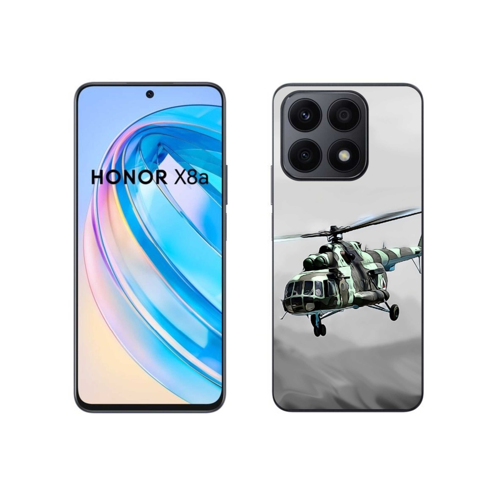 Zselés borítás mmCase a Honor X8a számára - katonai helikopter