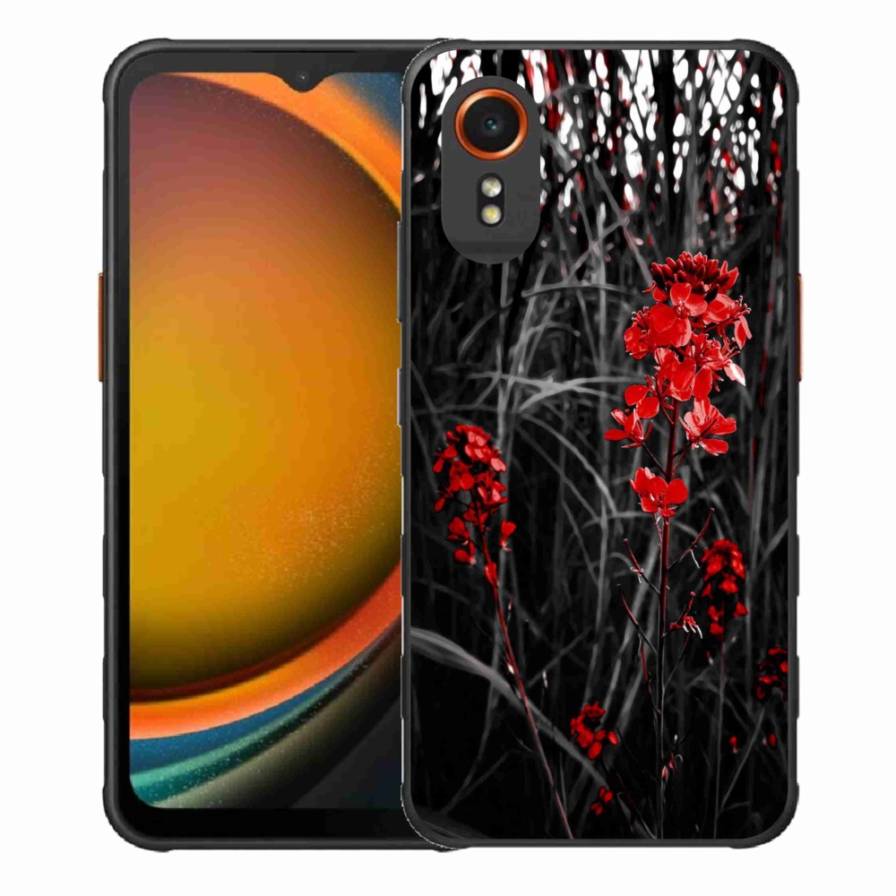 Gél borítás mmCase Samsung Galaxy Xcover 7 - piros növényhez