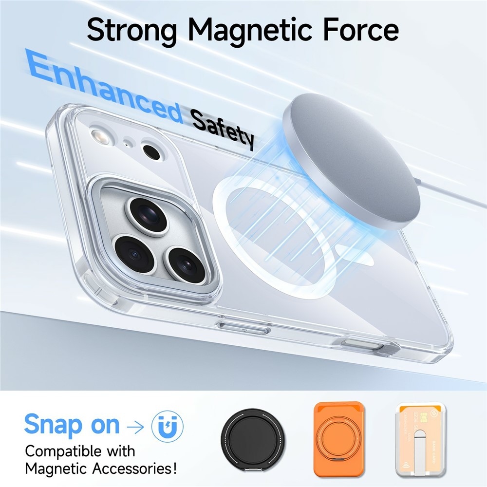 Bleeze gél tok merev hátlappal és MagSafe-kompatibilis az iPhone 18 Pro Max/17 Pro Max készülékekhez – fehér
