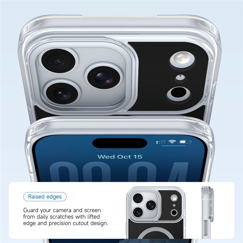 Bleeze gél tok merev hátlappal és MagSafe-kompatibilis az iPhone 18 Pro Max/17 Pro Max készülékekhez – fekete