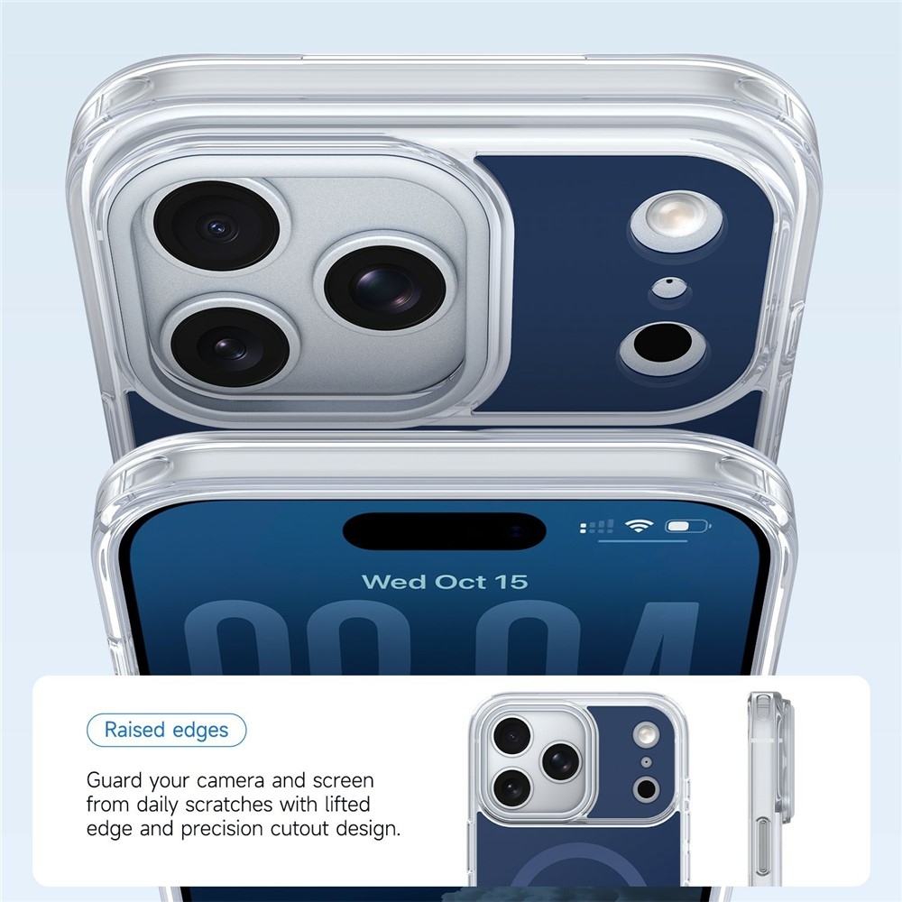Bleeze gél tok merev háttámlával és MagSafe-vel az iPhone 18 Pro Max/17 Pro Max készülékekhez – kék
