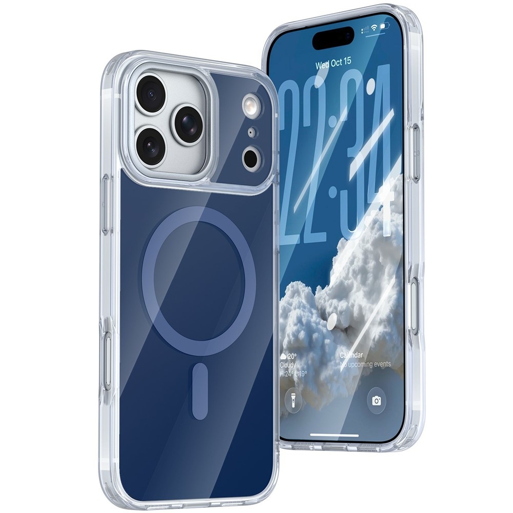 Bleeze gél tok merev háttámlával és MagSafe-vel az iPhone 18 Pro Max/17 Pro Max készülékekhez – kék
