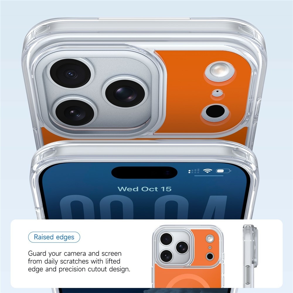 Bleeze gél tok merev háttámlával és MagSafe-kompatibilis az iPhone 18 Pro Max/17 Pro Max készülékekhez – narancssárga