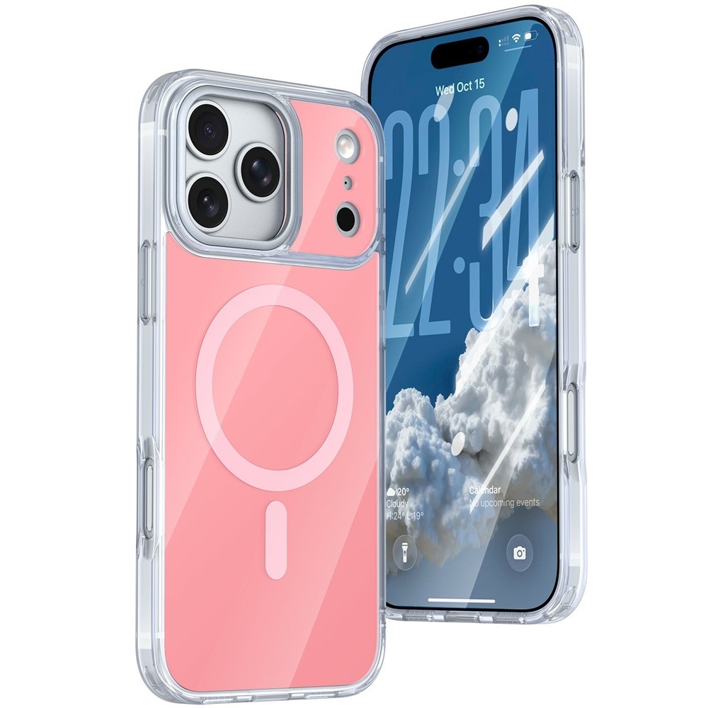 Bleeze gél tok merev háttámlával és MagSafe-kompatibilis az iPhone 18 Pro Max/17 Pro Max készülékekhez – rózsaszín