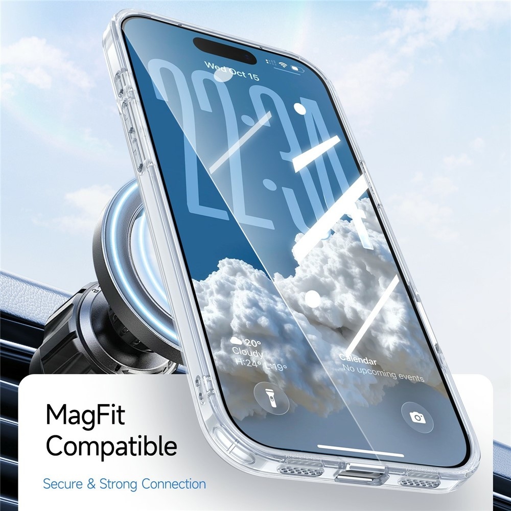 Bleeze gél tok merev háttámlával és MagSafe-vel az iPhone 18 Pro Max/17 Pro Max készülékekhez – szürke