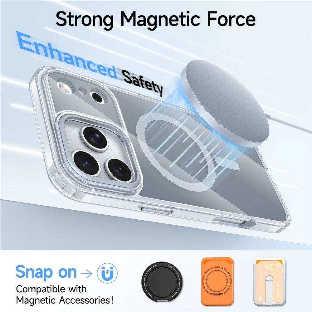 Bleeze gél tok merev háttámlával és MagSafe-vel az iPhone 18 Pro Max/17 Pro Max készülékekhez – szürke