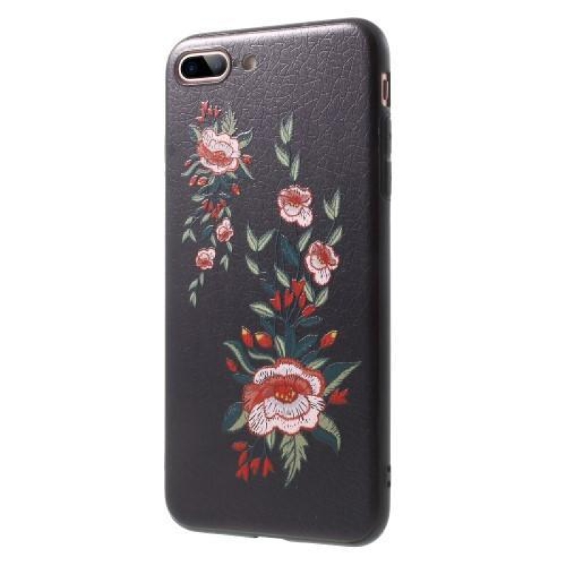 Bloom zselés tok iPhone 7 Plus és iPhone 8 Plus készülékhez - fehér virágok