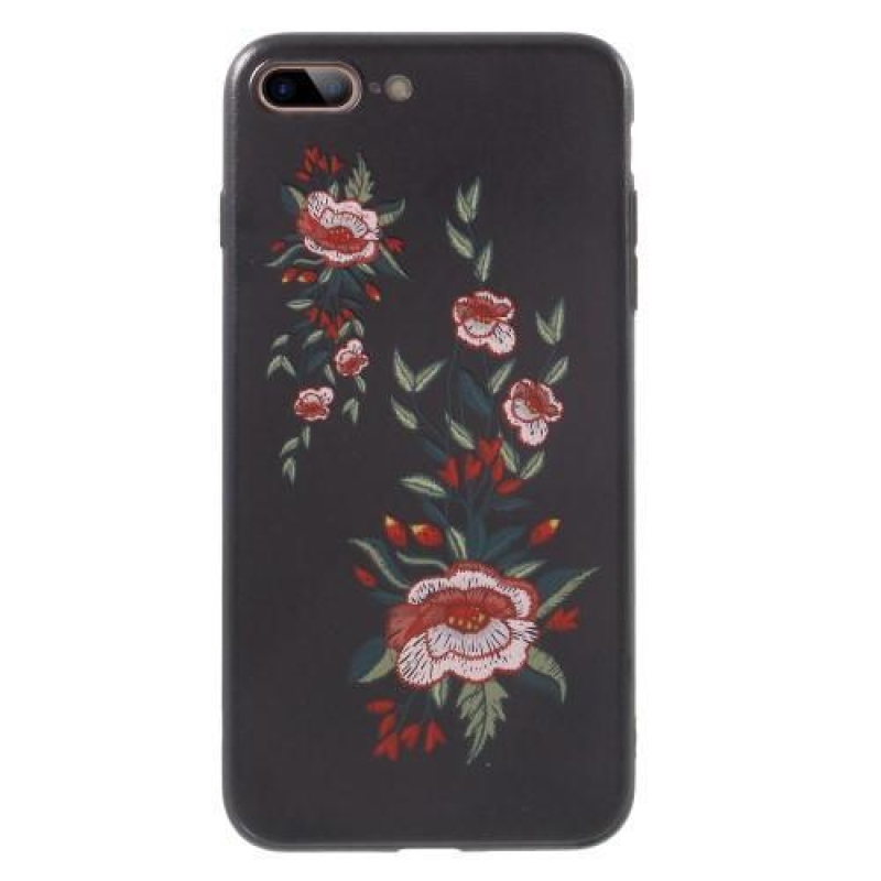 Bloom zselés tok iPhone 7 Plus és iPhone 8 Plus készülékhez - fehér virágok