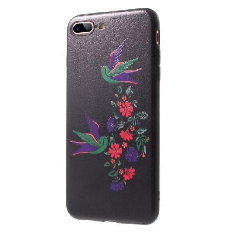 Bloom zselés tok iPhone 7 Plus és iPhone 8 Plus készülékhez - madarak és virágok