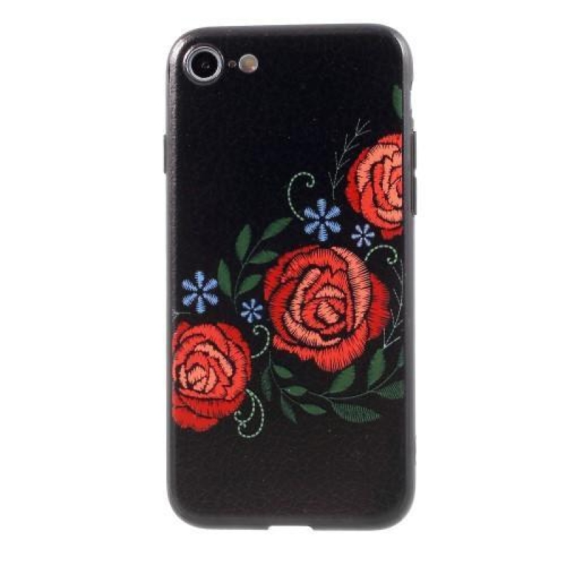 Bloom zselés tok iPhone 8 és iPhone 7 készülékhez - piros és kék csokor