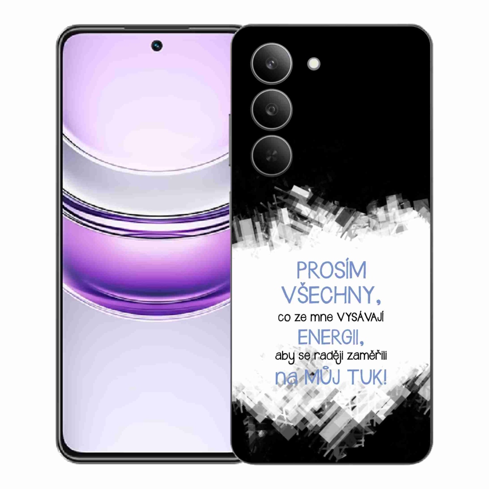 Gél borító mmCase a Realme 14x 5G készülékhez - vicces szöveg 1 kék