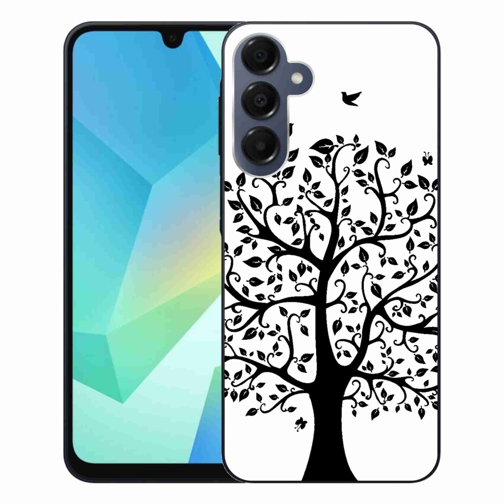 Zselés borítás mmCase Samsung Galaxy A16 4G/5G - fekete és fehér fa