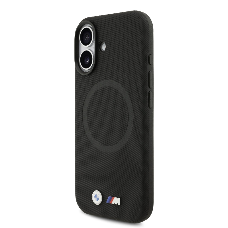 BMW M FW Metal Logo hátsó tok iPhone 17-hez, fekete