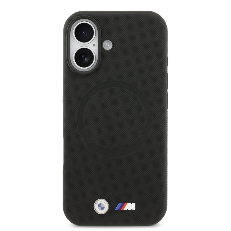 BMW M FW Metal Logo hátsó tok iPhone 17-hez, fekete