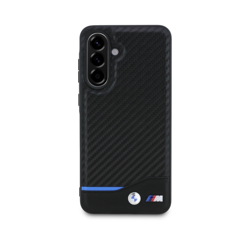BMW M PU karbon hátlap Samsung Galaxy A56-hoz fekete