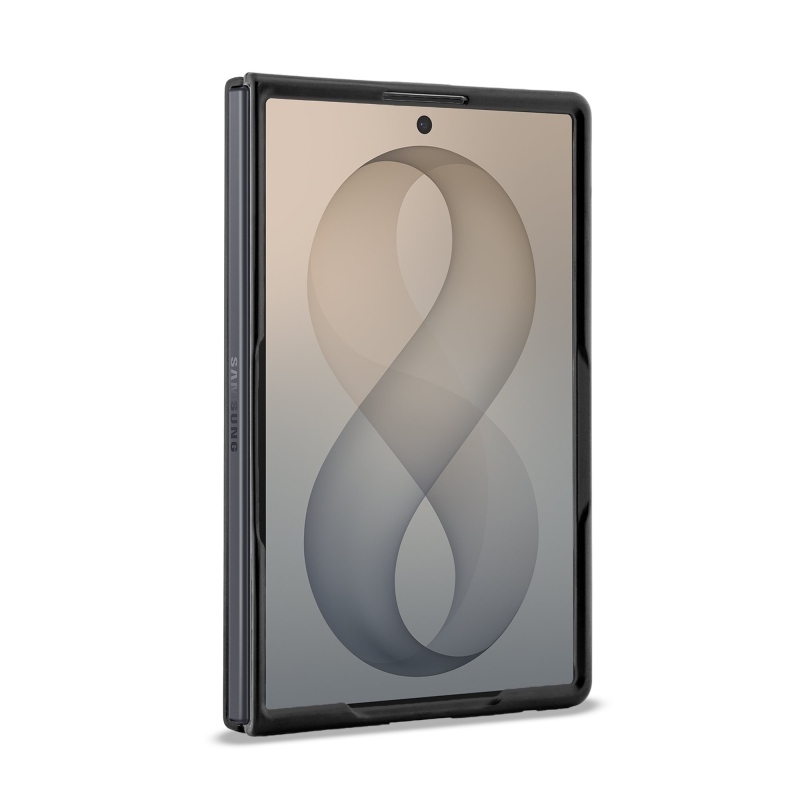 BMW M PU perforált, háromszínű csíkos, mágneses hátsó burkolat a Samsung Galaxy Z Fold 8-hoz, fekete