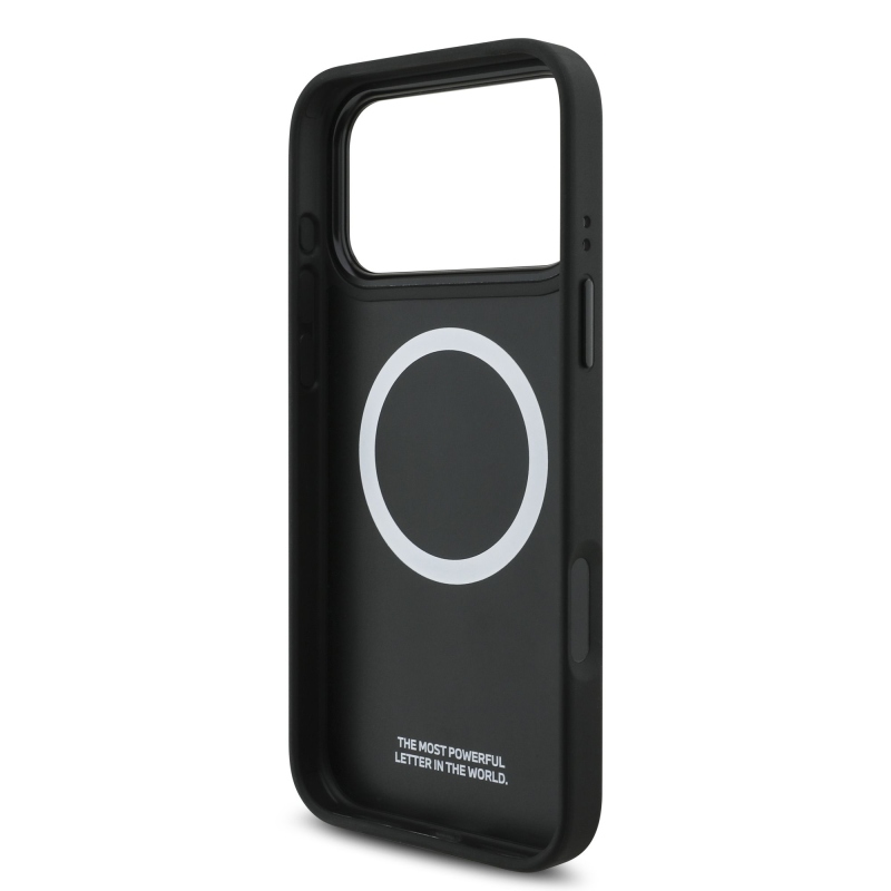 BMW M háromszínű, perforált mintázatú MagSafe tok iPhone 17 Pro Max-hoz, fekete
