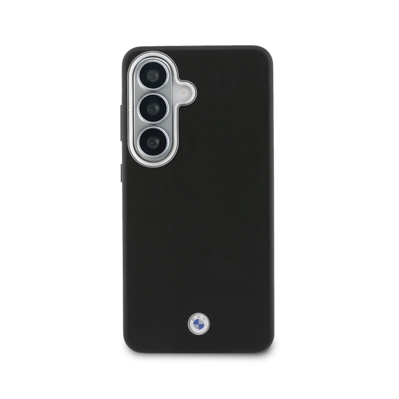 BMW Signature PU bőr fém logó logó mágneses hátlap Samsung Galaxy S26 fekete