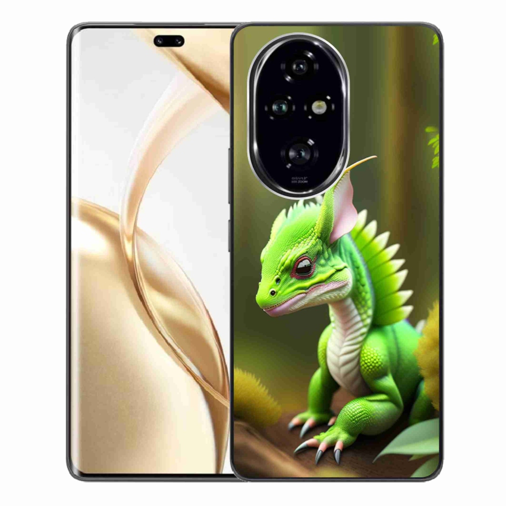 Zselés borítás mmCase a Honor 200 Pro 5G számára - zöld sárkány