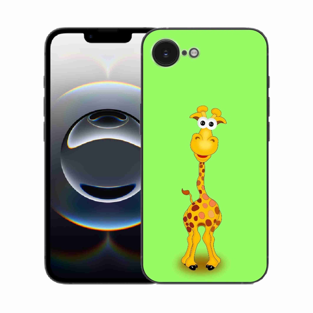 Zselés borítás mmCase iPhone 16e készülékhez - rajzfilm zsiráf