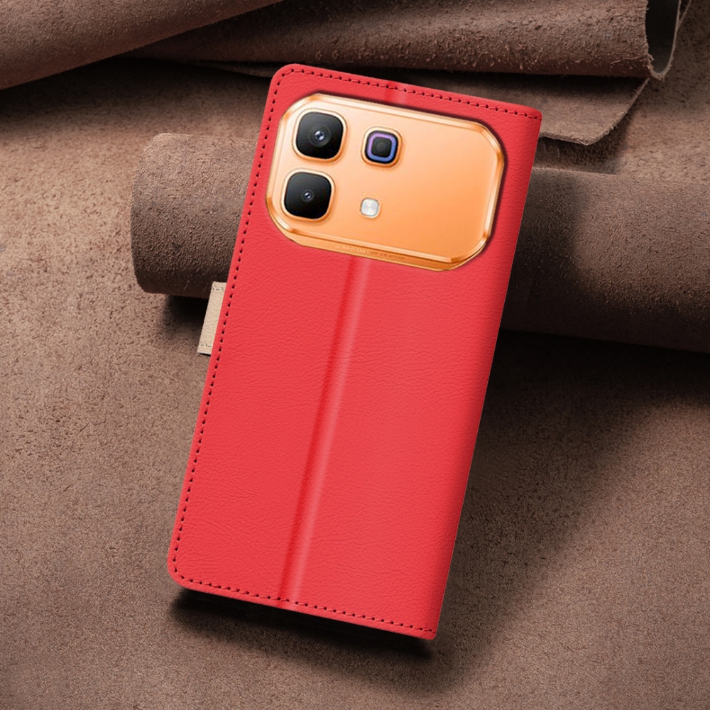 BNF DUO könyvtáska Infinix Note 60 5G/Note 60 Pro 5G - piros