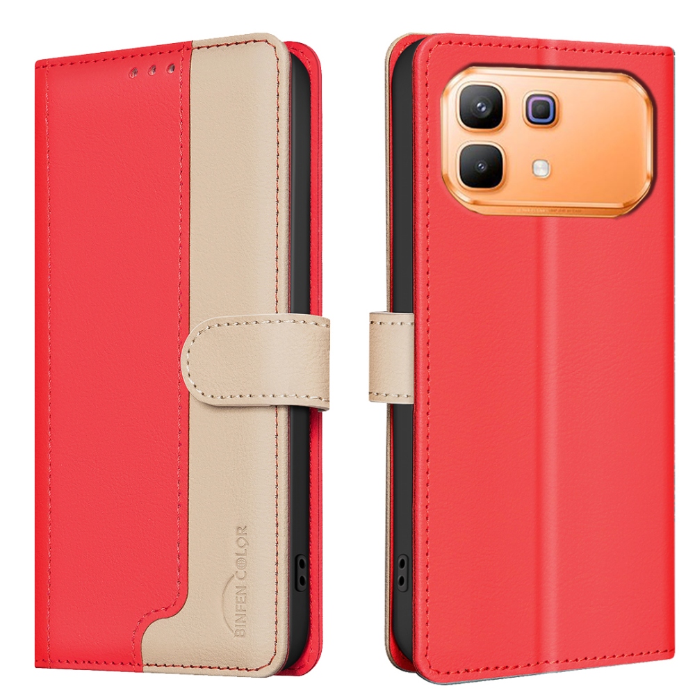 BNF DUO könyvtáska Infinix Note 60 5G/Note 60 Pro 5G - piros