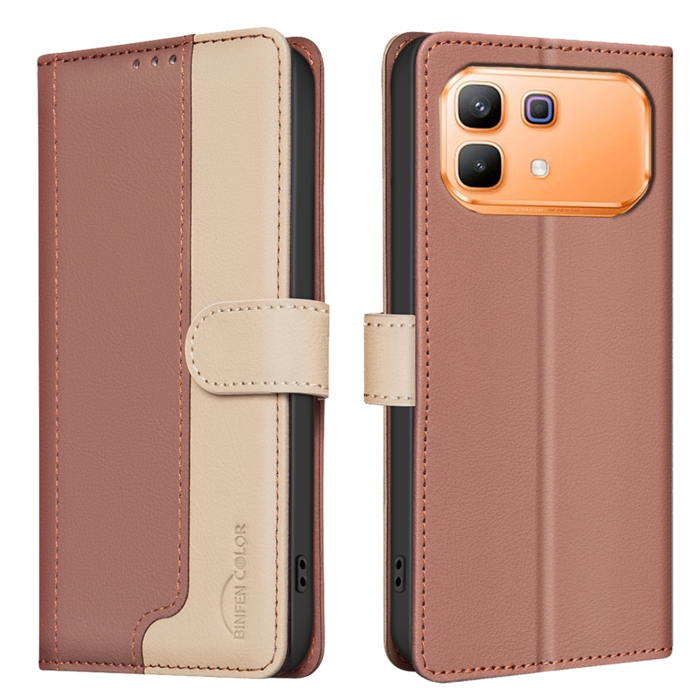 BNF DUO könyvtáska Infinix Note 60 5G/Note 60 Pro 5G - barna színben