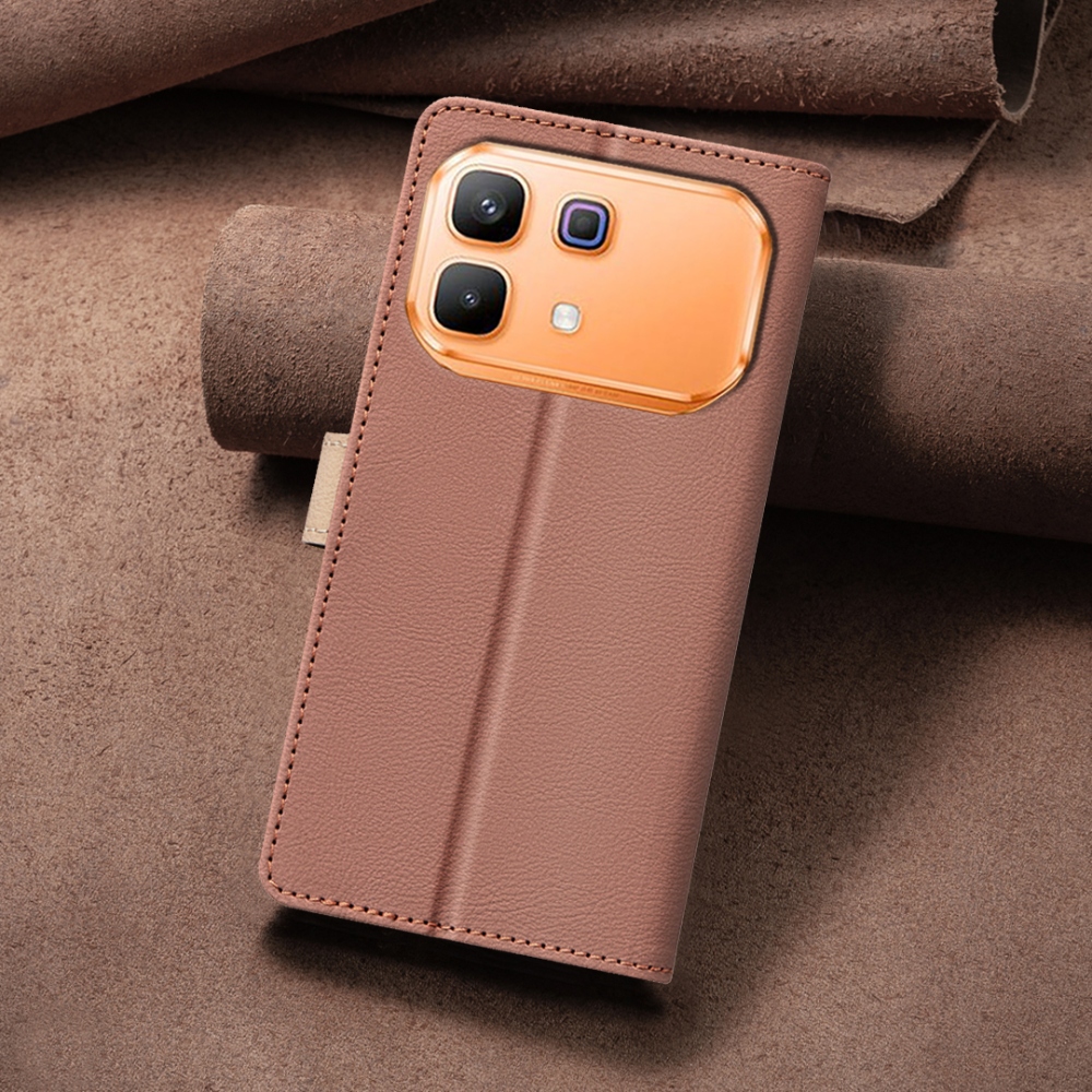 BNF DUO könyvtáska Infinix Note 60 5G/Note 60 Pro 5G - barna színben