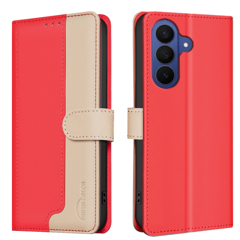 BNF DUO könyvformájú tok a Samsung Galaxy S26 FE-hez – piros