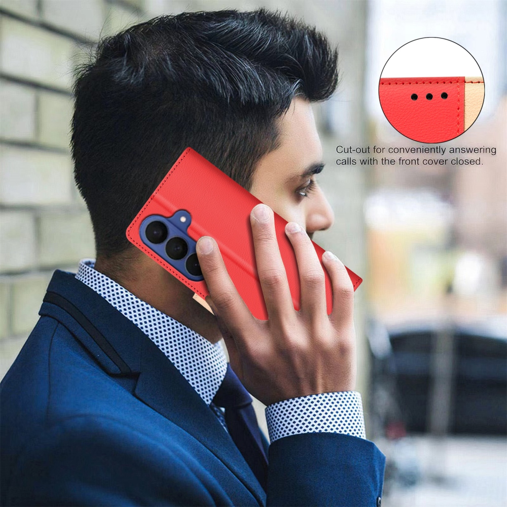 BNF DUO könyvformájú tok a Samsung Galaxy S26 FE-hez – piros