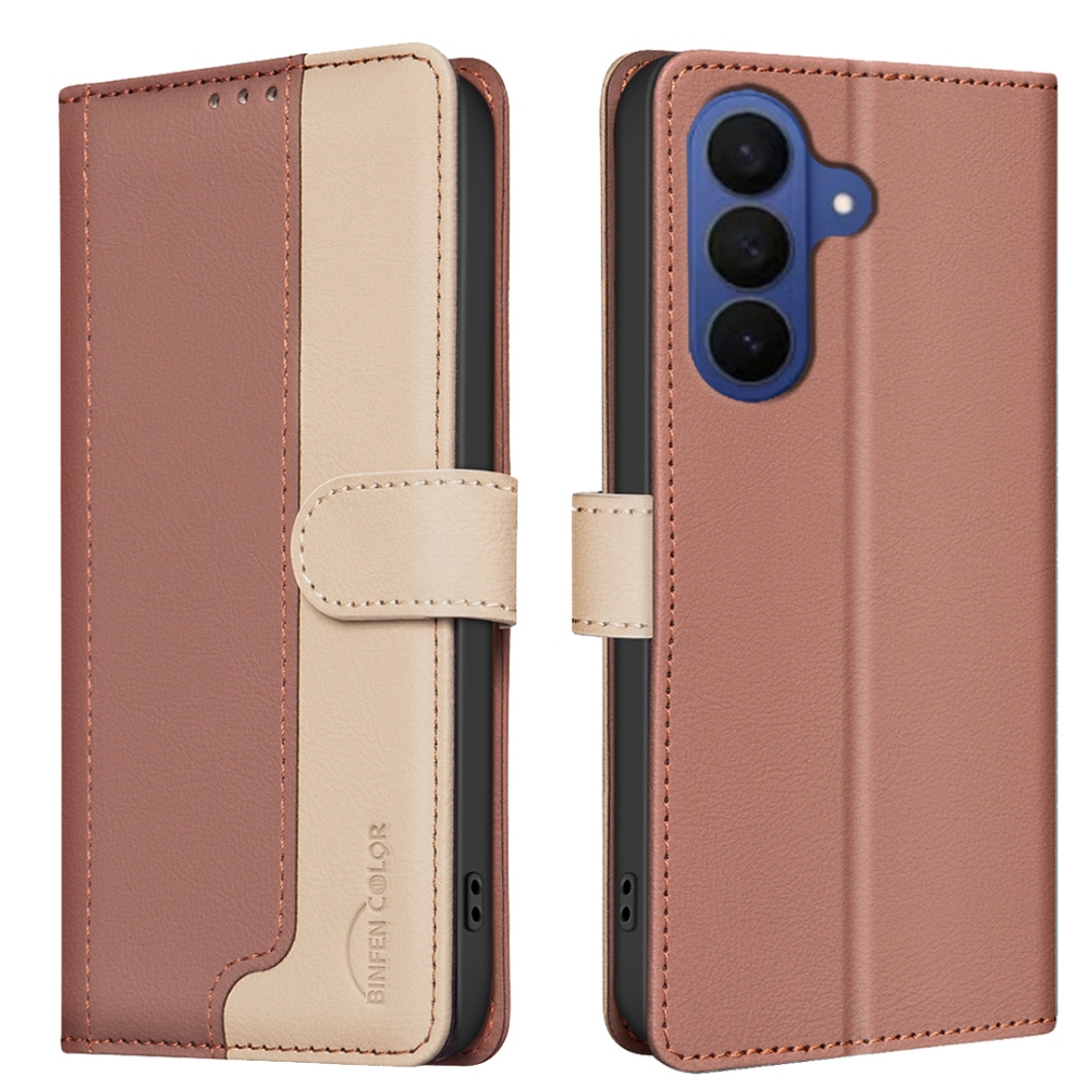 BNF DUO könyvszerű tok a Samsung Galaxy S26 FE-hez – barna