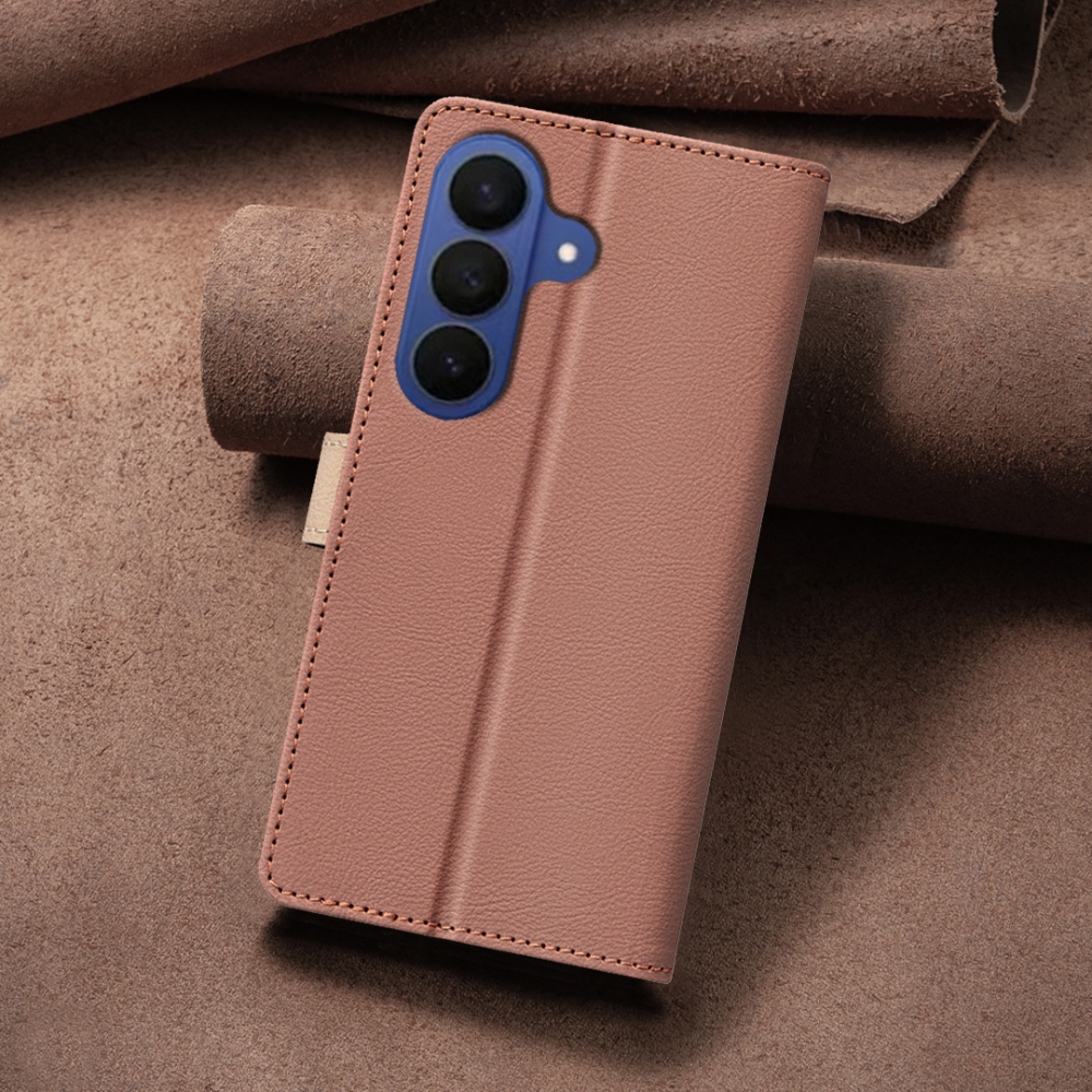BNF DUO könyvszerű tok a Samsung Galaxy S26 FE-hez – barna